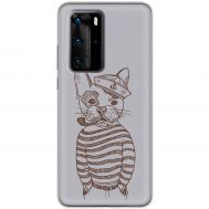 Чохол для Huawei P40 Pro Mixcase кіт моряк