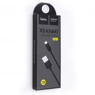 Кабель USB Hoco X6 Khaki microUSB 1m черный