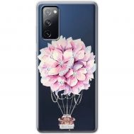 Чохол для Samsung Galaxy S20 FE (G780) MixCase зі стразами рожеві квіти