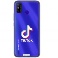 Чохол для Tecno Spark 6 Go TikTok лого веселка