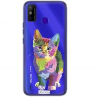 Чохол для Tecno Spark 6 Go MixCase тварини кольорове кошеня