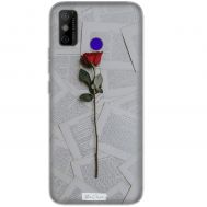 Чохол для Tecno Spark 6 Go Mixcase для закоханих троянд на сіро