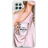 Чохол для Samsung Galaxy A22 (A225) / M32 (M325) MixCase дівчина з кавою
