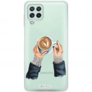 Чохол для Samsung Galaxy A22 (A225) / M32 (M325) MixCase дівчина з кавою серця