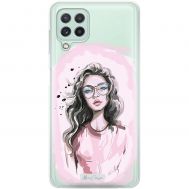 Чохол для Samsung Galaxy A22 (A225) / M32 (M325) MixCase дівчина в окулярах на рожево