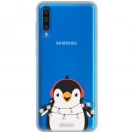 Чохол для Samsung Galaxy A50/A50S/A30S MixCase новий рік пінгвін з гірляндою