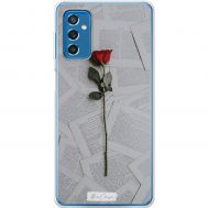 Чохол для Samsung Galaxy M52 (M526) Mixcase для закоханих троянда на сіро