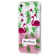 Чохол Chic Kawair для iPhone 7/8 рожеві два фламінго