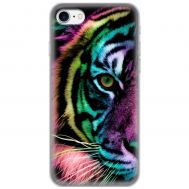 Чохол для iPhone 7 / 8 / SE MixCase звірі кольоровий тигр