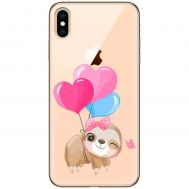 Чохол для iPhone XS Max MixCase день закоханих лінивець з шаприками