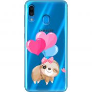 Чохол для Samsung Galaxy A20 / A30 MixCase день закоханих лінивець з шаприками