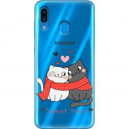 Чохол для Samsung Galaxy A20 / A30 MixCase день закоханих закохані коти