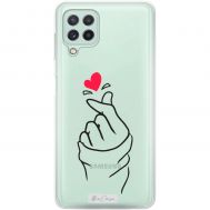 Чохол для Samsung Galaxy A22 (A225) / M32 (M325) Mixcase для закоханих рука з серцем