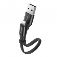 Кабель USB Baseus Micro/Lightning Nimble 2-1 2.0A 0.23m чорний