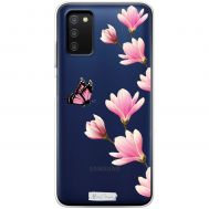 Чохол для Samsung Galaxy A03s (A307) MixCase метелики квіти