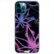 Чохол для iPhone 12 Pro MixCase трава листя на чорному