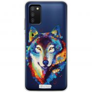 Чохол для Samsung Galaxy A03s (A037) Mixcase кольоровий вовк