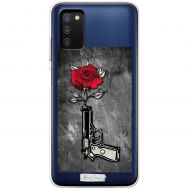 Чохол для Samsung Galaxy A03s (A037) Mixcase військові троянда в дулі пістолет