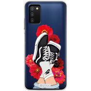 Чохол для Samsung Galaxy A03s (A037) MixCase дівчина квіти кеди