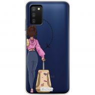 Чохол для Samsung Galaxy A03s (A037) MixCase дівчина валіза