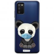 Чохол для Samsung Galaxy A03s (A037) MixCase тваринні панда в масці