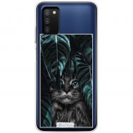 Чохол для Samsung Galaxy A03s (A037) MixCase тварини кіт у лісі