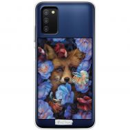 Чохол для Samsung Galaxy A03s (A037) MixCase тварини лисиця з квітами