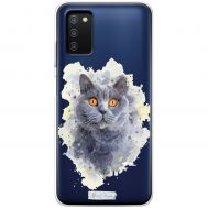 Чохол для Samsung Galaxy A03s (A037) MixCase тварини кіт з великими очей