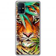 Чохол для Samsung Galaxy M51 (M515) MixCase звірі тигр у листі