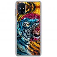 Чохол для Samsung Galaxy M51 (M515) MixCase звірі білий тигр у квітах