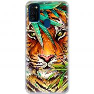 Чохол для Samsung Galaxy M21 / M30s MixCase звірі тигр у листі