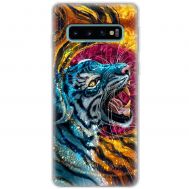 Чохол для Samsung Galaxy S10 (G973) MixCase звірі білий тигр у квітах