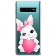 Чохол для Samsung S10 (G973) MixCase день закоханих заєць із серцем