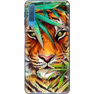 Чохол для Samsung Galaxy A7 2018 (A750) MixCase звірі тигр у листі