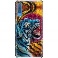 Чохол для Samsung Galaxy A7 2018 (A750) MixCase звірі білий тигр у квітах