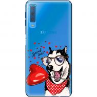 Чохол для Samsung A7 2018 (A750) MixCase день закоханих закоханий собака
