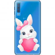 Чохол для Samsung A7 2018 (A750) MixCase день закоханих заєць із серцем