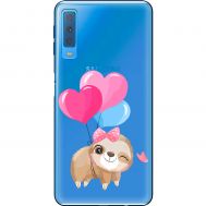 Чохол для Samsung A7 2018 (A750) MixCase день закоханих лінивець з шаприками