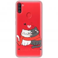 Чохол для Samsung Galaxy A11 / M11 MixCase день закоханих закохані коти