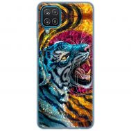 Чохол для Samsung Galaxy A12 / M12 MixCase звірі білий тигр у квітах