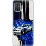 Чохол для Samsung Galaxy A71 (A715) MixCase авто бмв на синьому