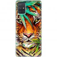 Чохол для Samsung Galaxy A71 (A715) MixCase звірі тигр у листі
