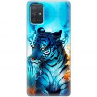 Чехол для Samsung Galaxy A71 (A715) MixCase звери белый тигр
