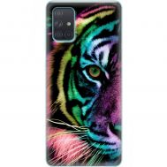 Чехол для Samsung Galaxy A71 (A715) MixCase звери цветной тигр