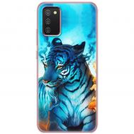 Чохол для Samsung Galaxy A02s (A025) MixCase звірі білий тигр
