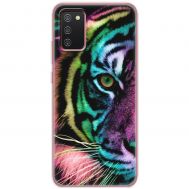 Чохол для Samsung Galaxy A02s (A025) MixCase звірі кольоровий тигр