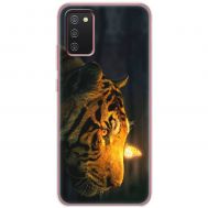 Чохол для Samsung Galaxy A02s (A025) MixCase звірі тигр з метеликом