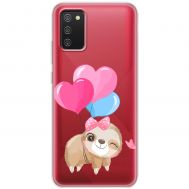 Чохол для Samsung A02s (A025) MixCase день закоханих лінивець з шаприками