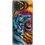 Чохол для Samsung Galaxy A31 (A315) MixCase звірі білий тигр у квітах