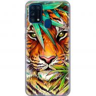Чохол для Samsung Galaxy M31 (M315) MixCase звірі тигр у листі